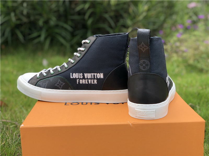 Louis vuitton tattoo sneaker boot High Black(98% Authentic quality)